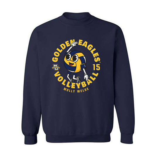 Marquette - NCAA Women's Volleyball : Molly Welge - Fashion Shersey Crewneck Sweatshirt-0