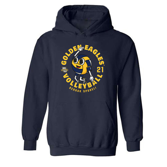 Marquette - NCAA Women's Volleyball : Berrak Sporeli - Fashion Shersey Hooded Sweatshirt-0