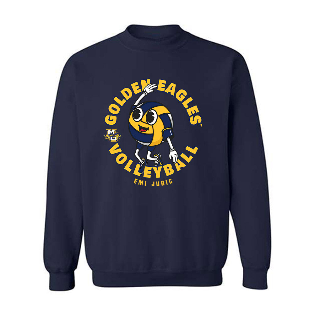 Marquette - NCAA Women's Volleyball : Emi Juric - Fashion Shersey Crewneck Sweatshirt-0