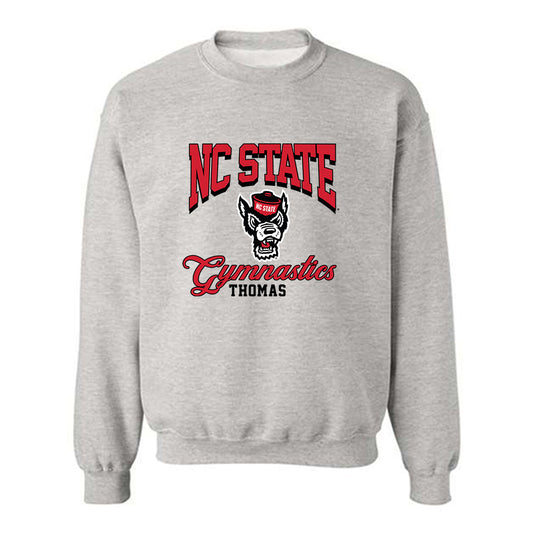 NC State - NCAA Women's Gymnastics : Syniya Thomas - Fashion Shersey Crewneck Sweatshirt-0