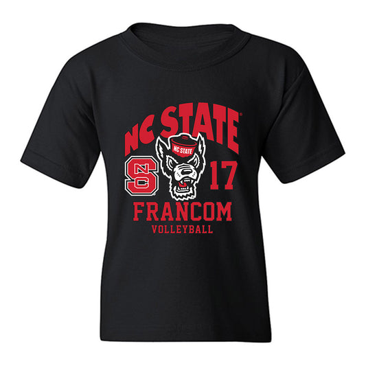 NC State - NCAA Women's Volleyball : Talia Francom - Fashion Shersey Youth T-Shirt-0