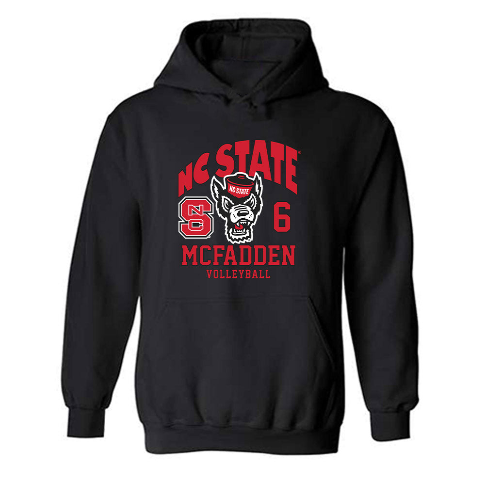 NC State - NCAA Women's Volleyball : Hailey McFadden - Fashion Shersey Hooded Sweatshirt-0