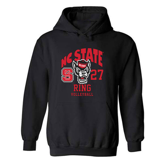 NC State - NCAA Women's Volleyball : Rebecca Ring - Fashion Shersey Hooded Sweatshirt-0