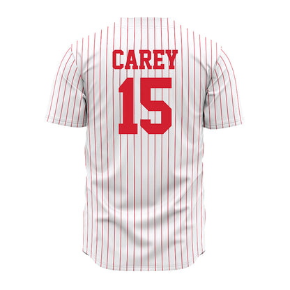 Nebraska - NCAA Baseball : Dylan Carey - Pinstripe Jersey