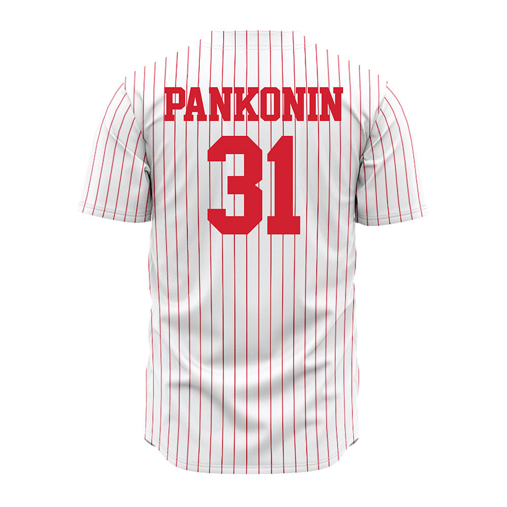 Nebraska - NCAA Baseball : Auden Pankonin - Pinstripe Jersey-1