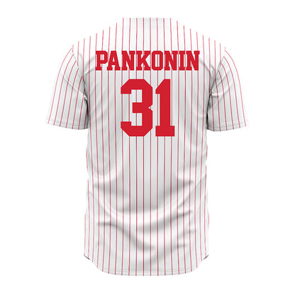 Nebraska - NCAA Baseball : Auden Pankonin - Pinstripe Jersey-1