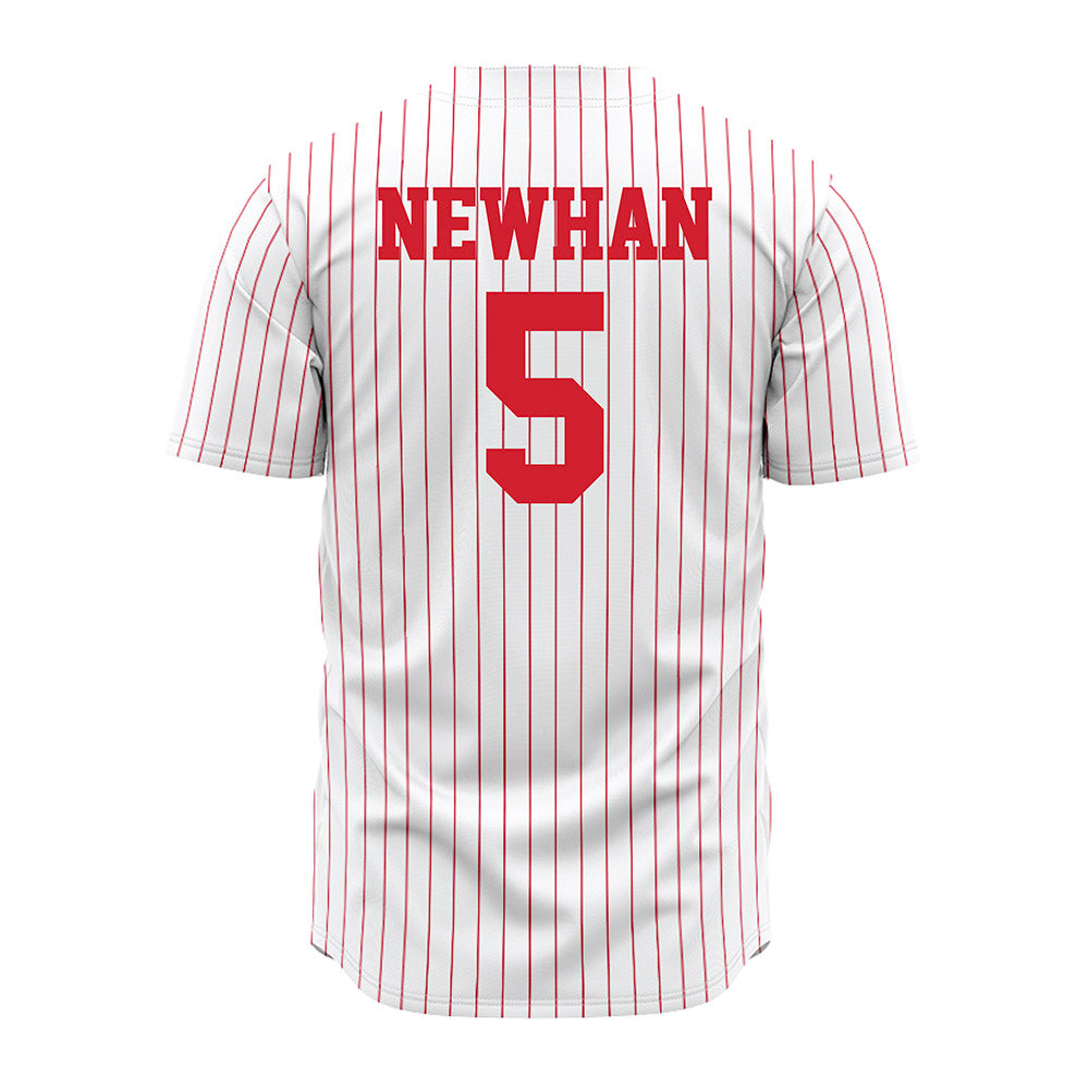 Nebraska - NCAA Baseball : Nico Newhan - Pinstripe Jersey-1