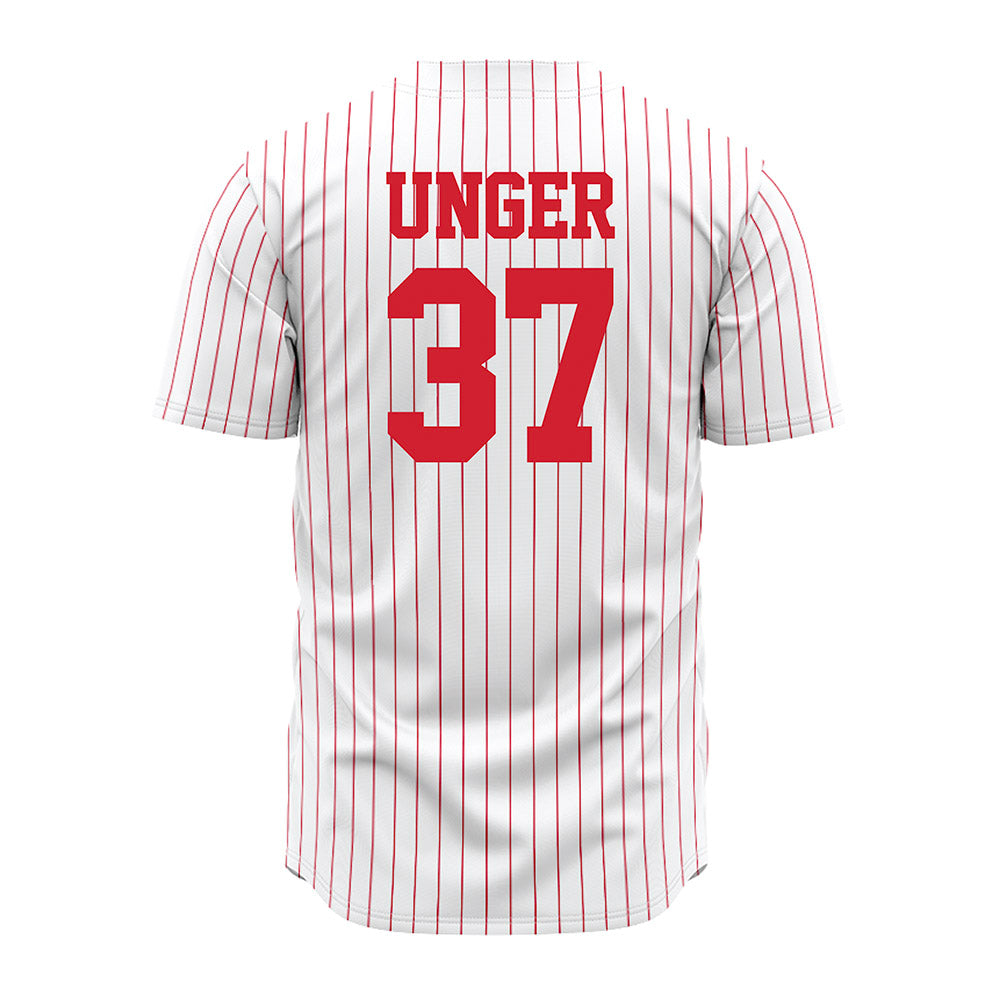 Nebraska - NCAA Baseball : J'Shawn Unger - Pinstripe Jersey-1