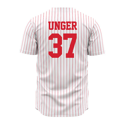 Nebraska - NCAA Baseball : J'Shawn Unger - Pinstripe Jersey-1