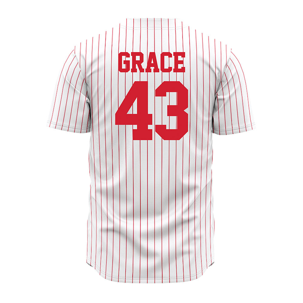 Nebraska - NCAA Baseball : Cooper Grace - Pinstripe Jersey-1
