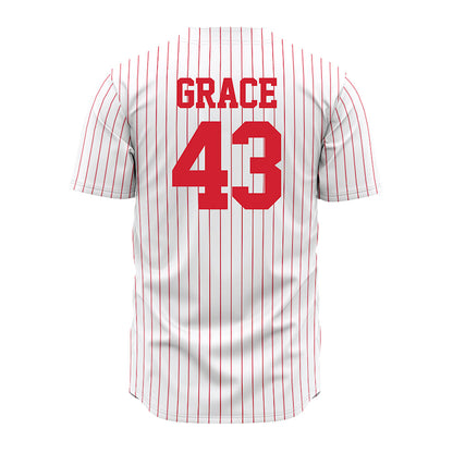Nebraska - NCAA Baseball : Cooper Grace - Pinstripe Jersey-1
