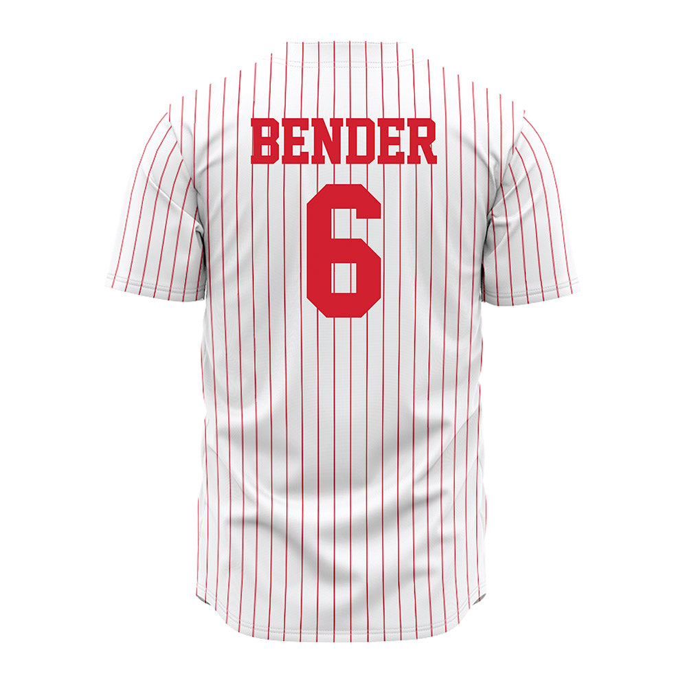 Nebraska - NCAA Baseball : Pryce Bender - Pinstripe Jersey-1