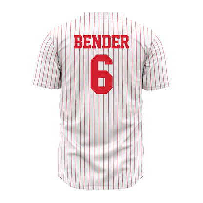 Nebraska - NCAA Baseball : Pryce Bender - Pinstripe Jersey-1