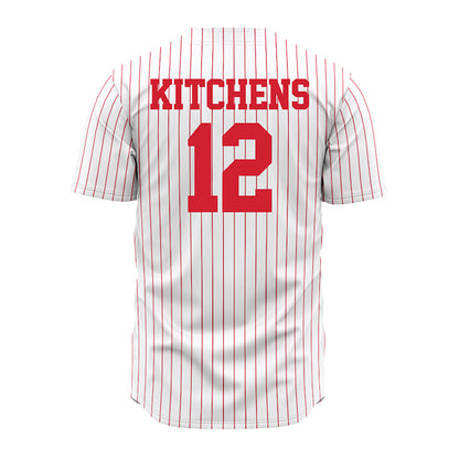 Nebraska - NCAA Baseball : Cole Kitchens - Pinstripe Jersey-1