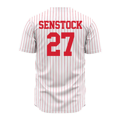 Nebraska - NCAA Baseball : Joey Senstock - Pinstripe Jersey-1