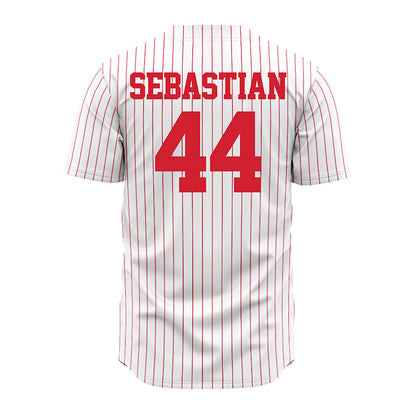Nebraska - NCAA Baseball : Blake Sebastian - Pinstripe Jersey-1