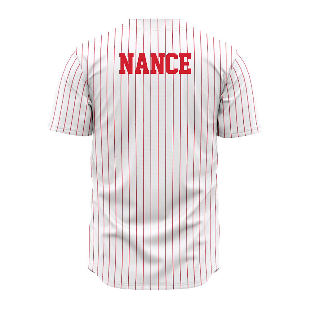 Nebraska - NCAA Baseball : Ashton Nance - Pinstripe Jersey-1