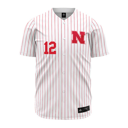 Nebraska - NCAA Baseball : Cole Kitchens - Pinstripe Jersey-0
