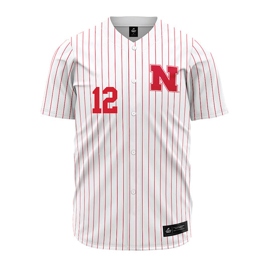 Nebraska - NCAA Baseball : Cole Kitchens - Pinstripe Jersey-0