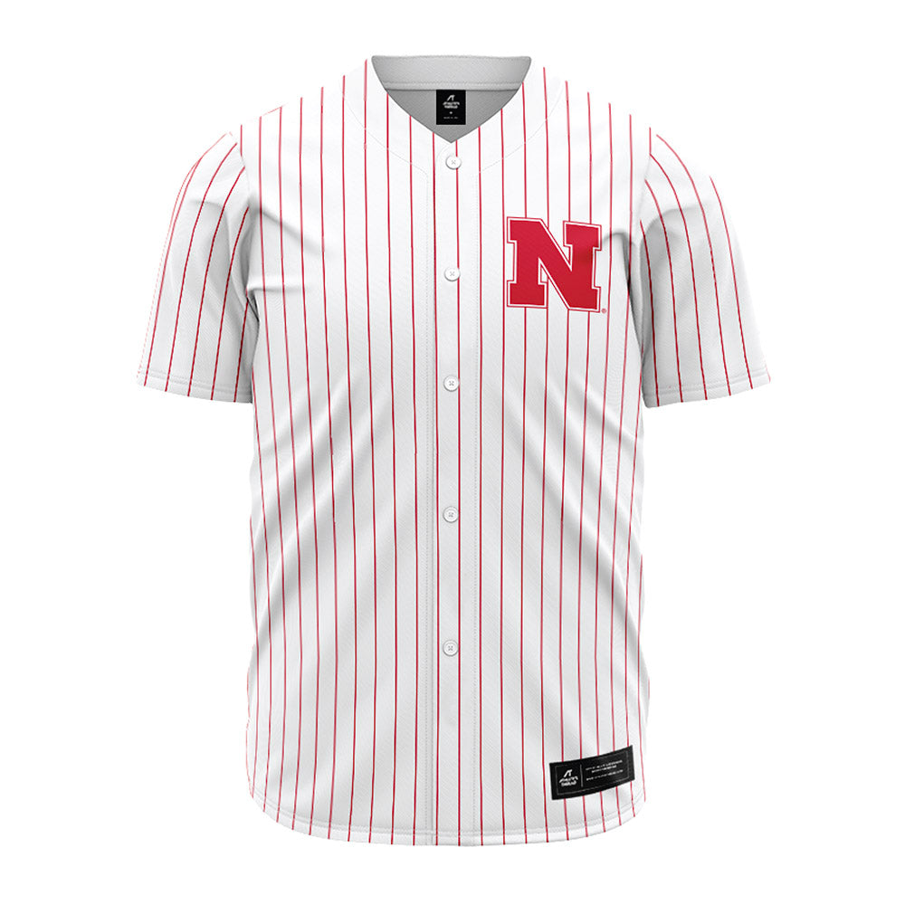Nebraska - NCAA Baseball : Ashton Nance - Pinstripe Jersey-0