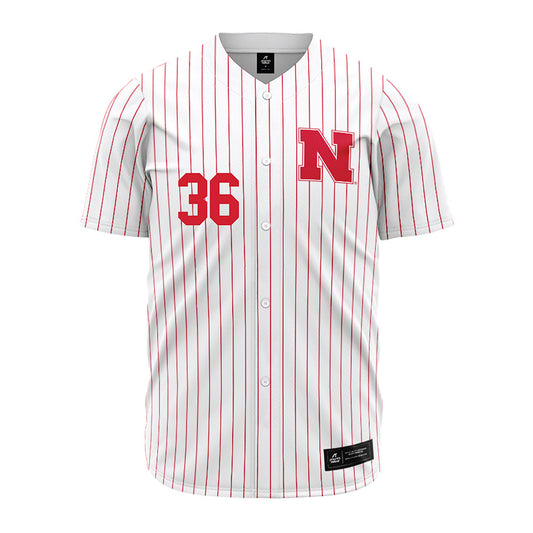 Nebraska - NCAA Baseball : Grant Cleavinger - Pinstripe Jersey-0
