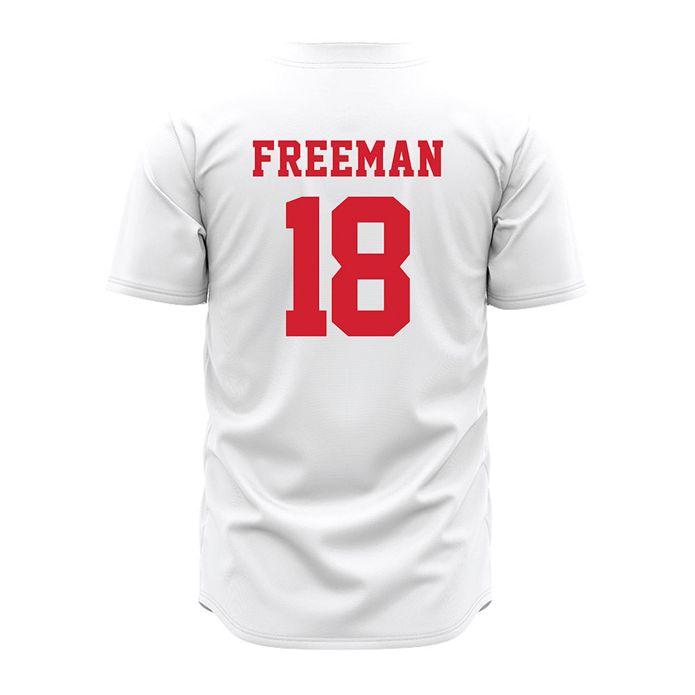 Nebraska - NCAA Baseball : Preston Freeman - White Jersey-1