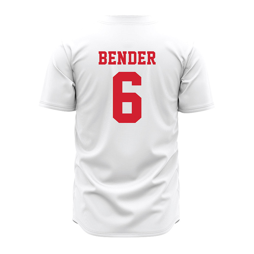 Nebraska - NCAA Baseball : Pryce Bender - White Jersey-1