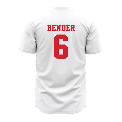 Nebraska - NCAA Baseball : Pryce Bender - White Jersey-1
