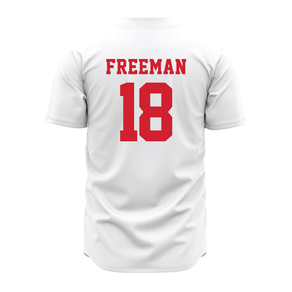 Nebraska - NCAA Baseball : Preston Freeman Freeman - White Jersey-1