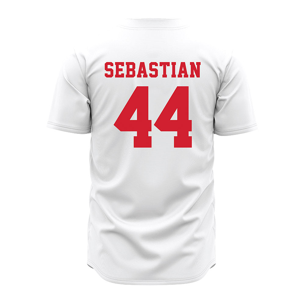Nebraska - NCAA Baseball : Blake Sebastian - White Jersey-1