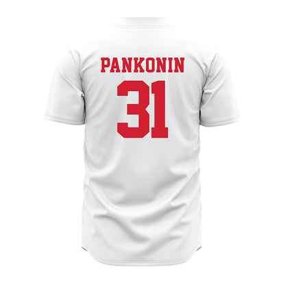 Nebraska - NCAA Baseball : Auden Pankonin - White Jersey-1