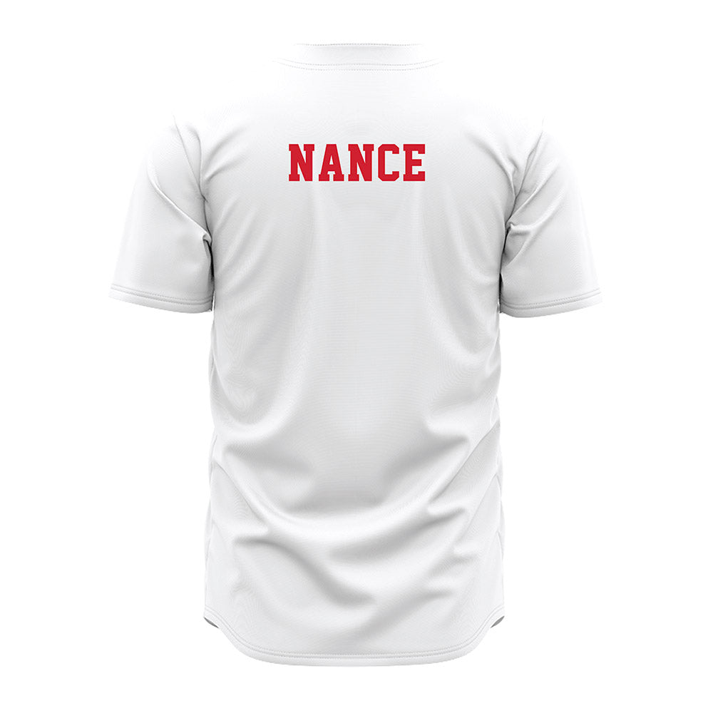 Nebraska - NCAA Baseball : Ashton Nance - White Jersey-1