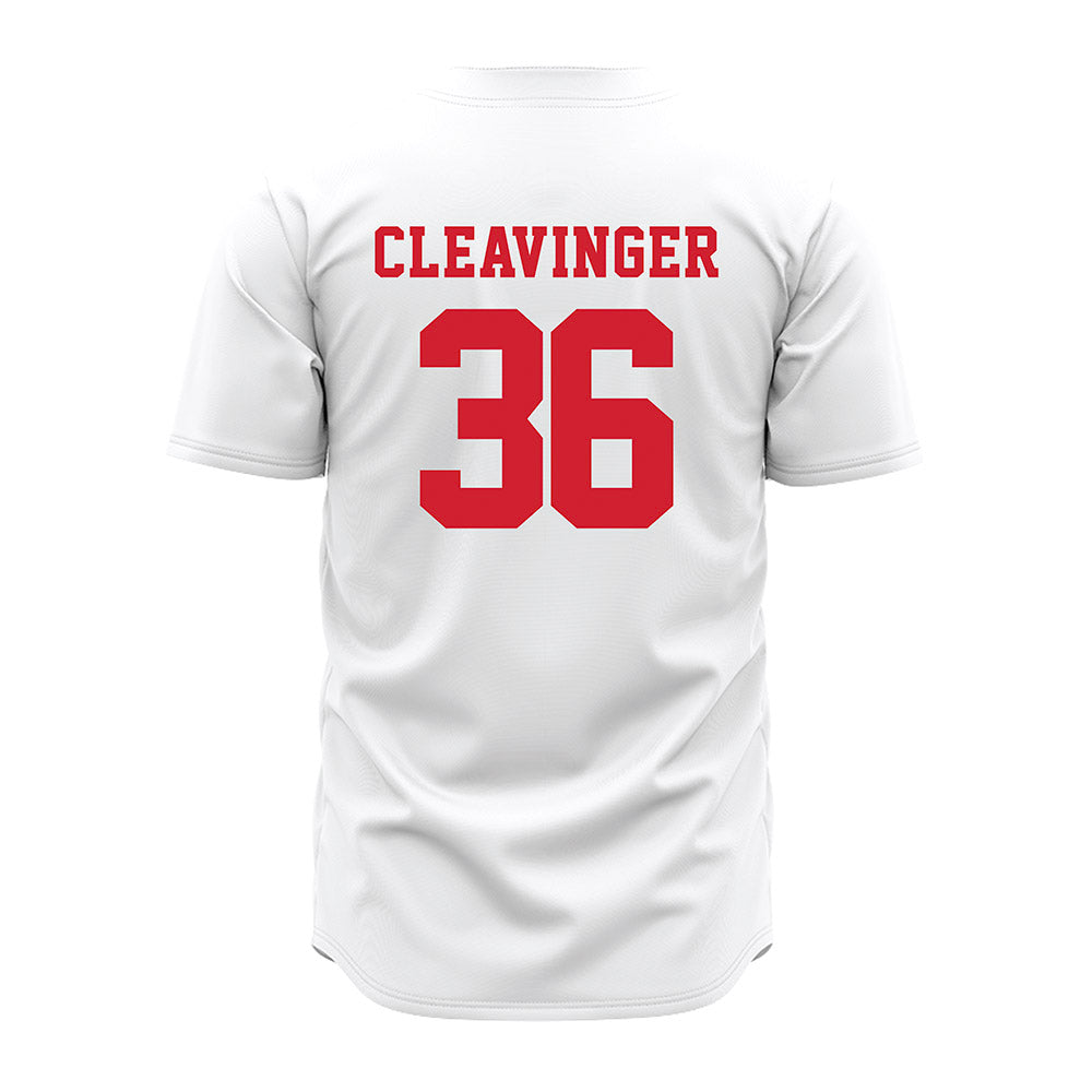 Nebraska - NCAA Baseball : Grant Cleavinger - White Jersey-1
