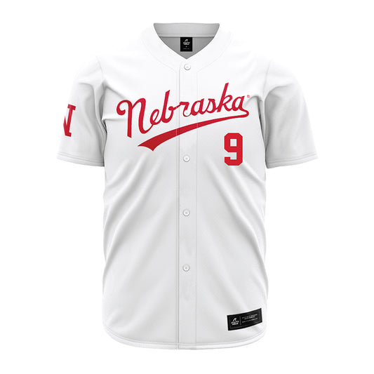 Nebraska - NCAA Baseball : Reese Moore - White Jersey-0