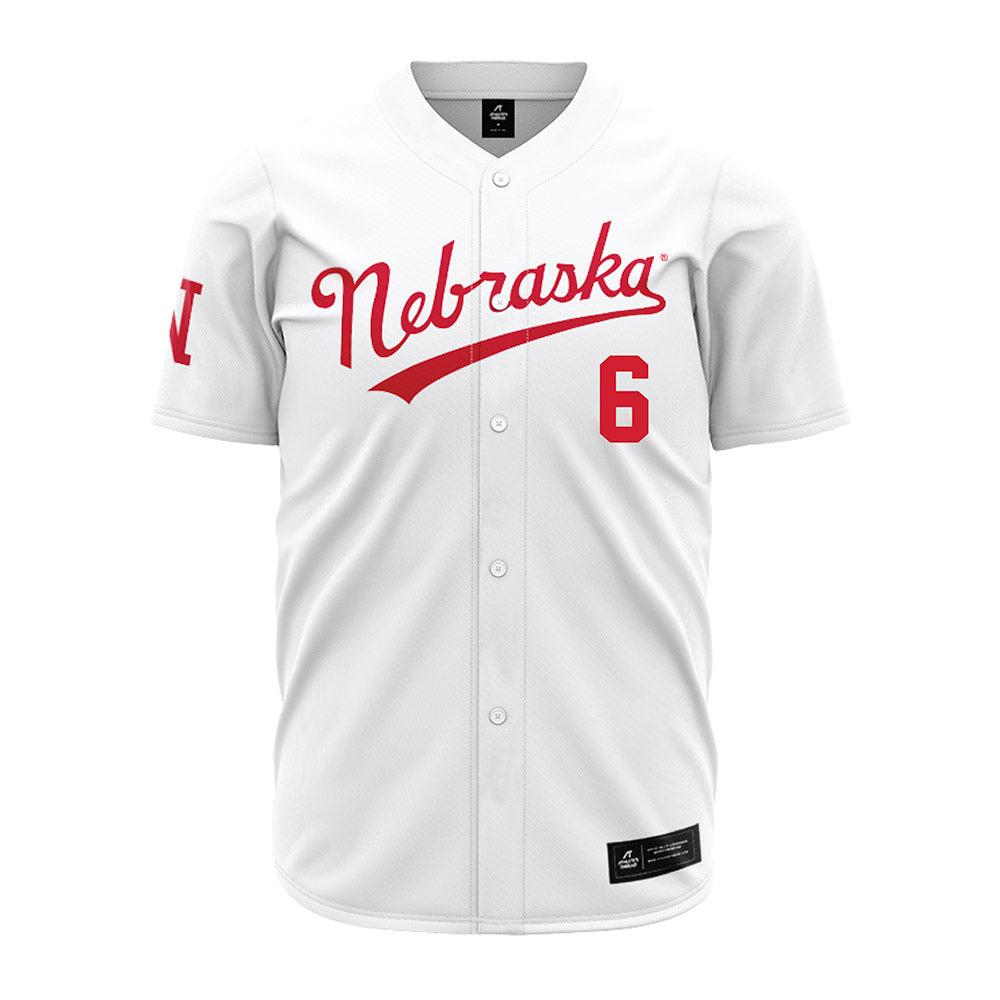 Nebraska - NCAA Baseball : Pryce Bender - White Jersey-0