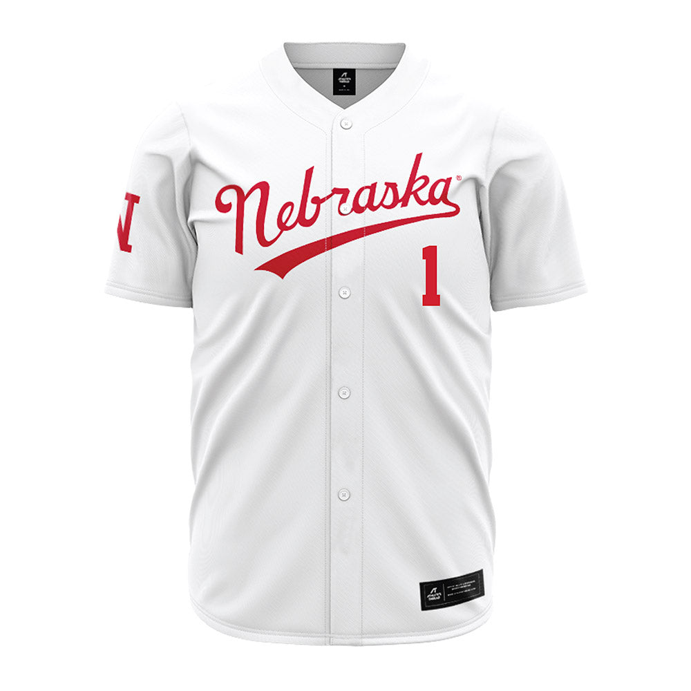 Nebraska - NCAA Baseball : Jett Buck - White Jersey-0