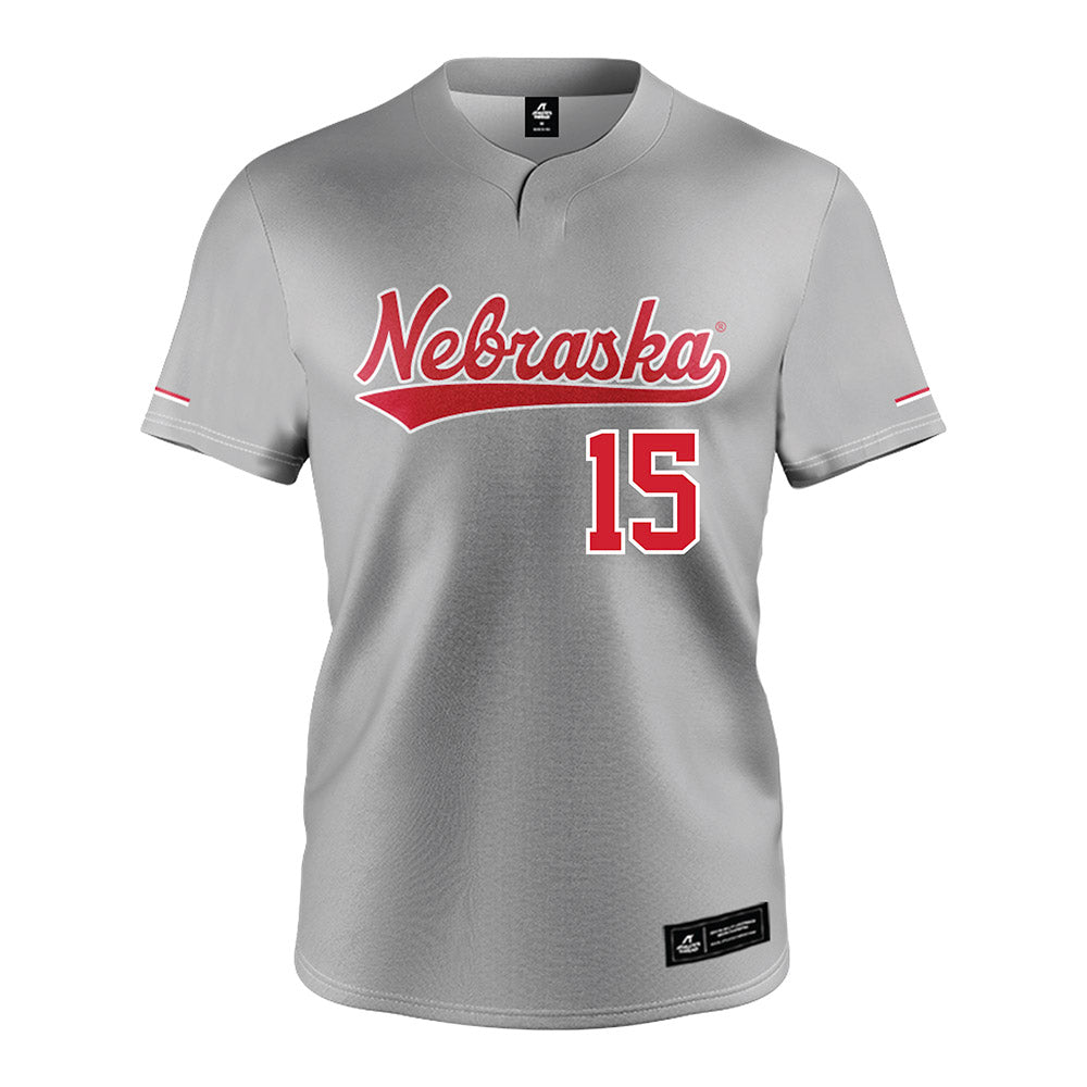 Nebraska - NCAA Softball : Kennadi Williams - Grey Jersey-0