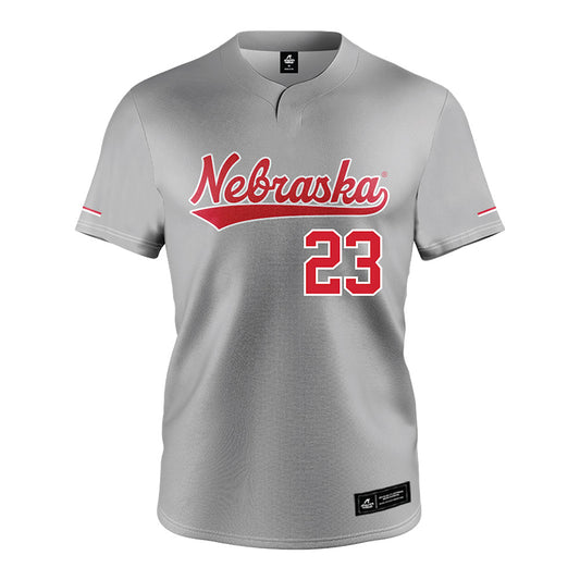 Nebraska - NCAA Softball : Hannah Coor - Grey Jersey-0