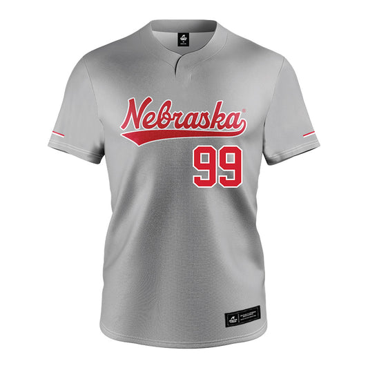 Nebraska - NCAA Softball : Alexis Jensen - Grey Jersey-0