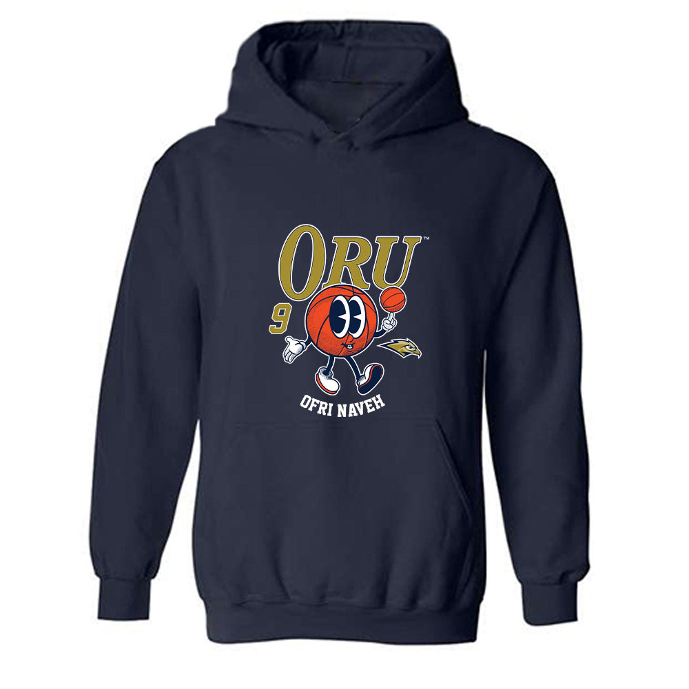 Oral Roberts - NCAA Men's Basketball : Ofri Naveh - Fashion Shersey Hooded Sweatshirt-0