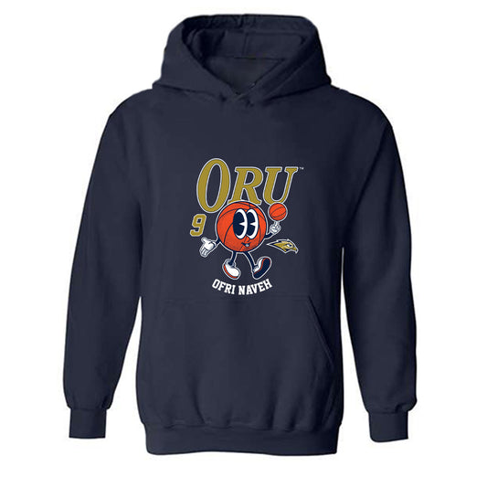 Oral Roberts - NCAA Men's Basketball : Ofri Naveh - Fashion Shersey Hooded Sweatshirt-0