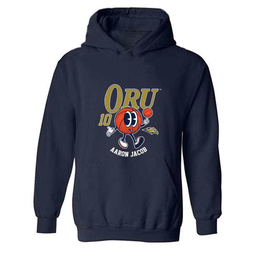 Oral Roberts - NCAA Men's Basketball : Aaron Jacob - Fashion Shersey Hooded Sweatshirt-0