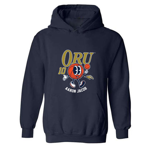 Oral Roberts - NCAA Men's Basketball : Aaron Jacob - Fashion Shersey Hooded Sweatshirt-0