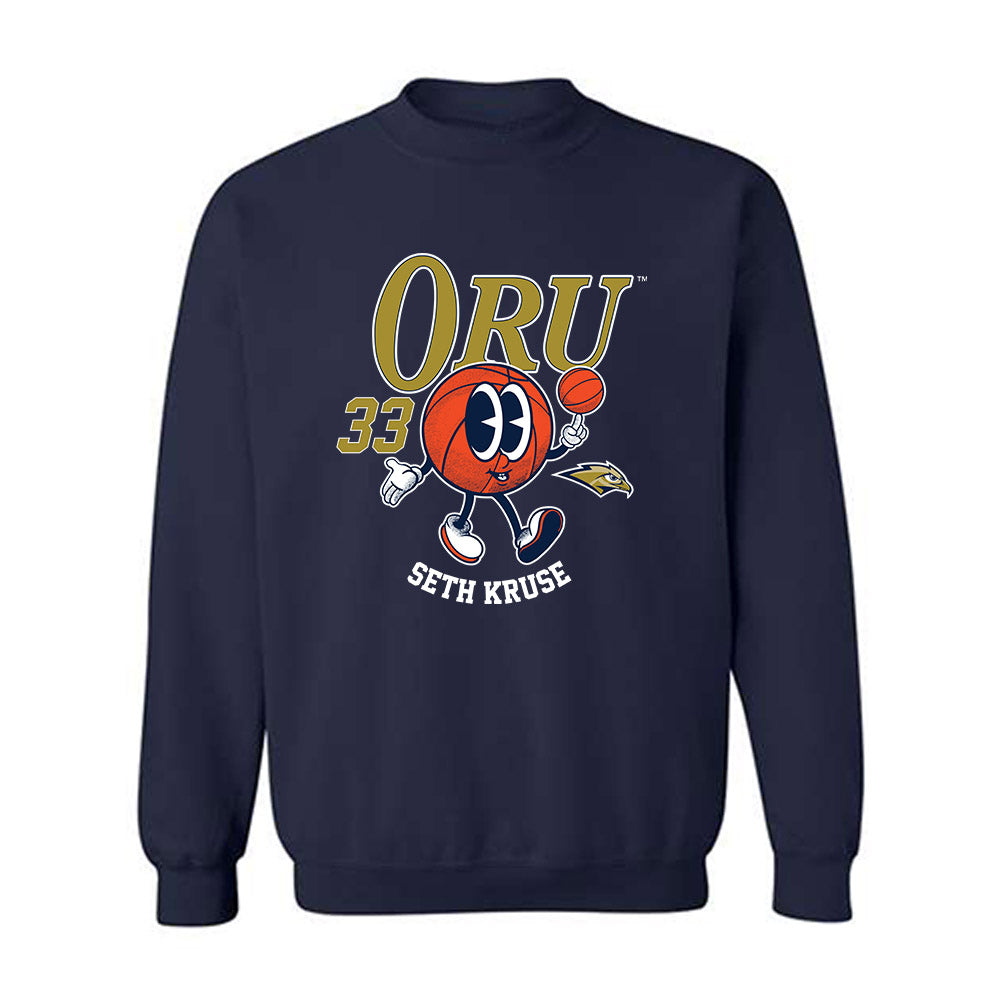 Oral Roberts - NCAA Men's Basketball : Seth Kruse - Fashion Shersey Crewneck Sweatshirt-0