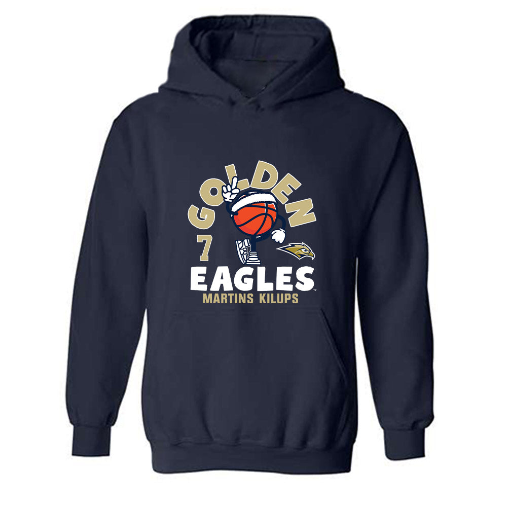 Oral Roberts - NCAA Men's Basketball : Martins Kilups - Fashion Shersey Hooded Sweatshirt-0