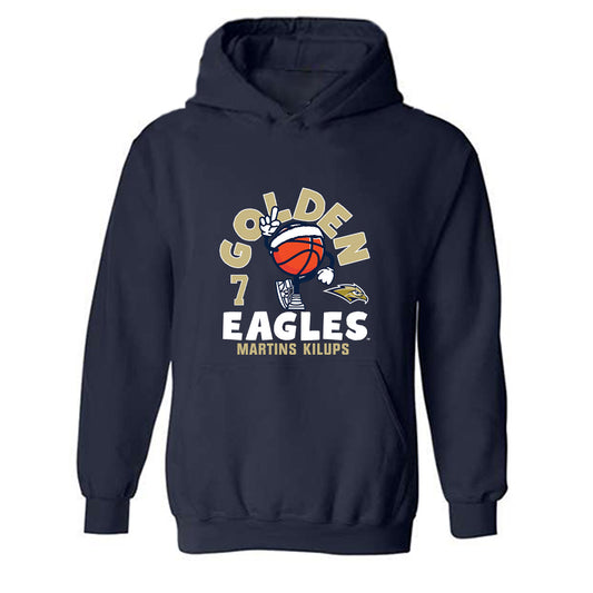 Oral Roberts - NCAA Men's Basketball : Martins Kilups - Fashion Shersey Hooded Sweatshirt-0