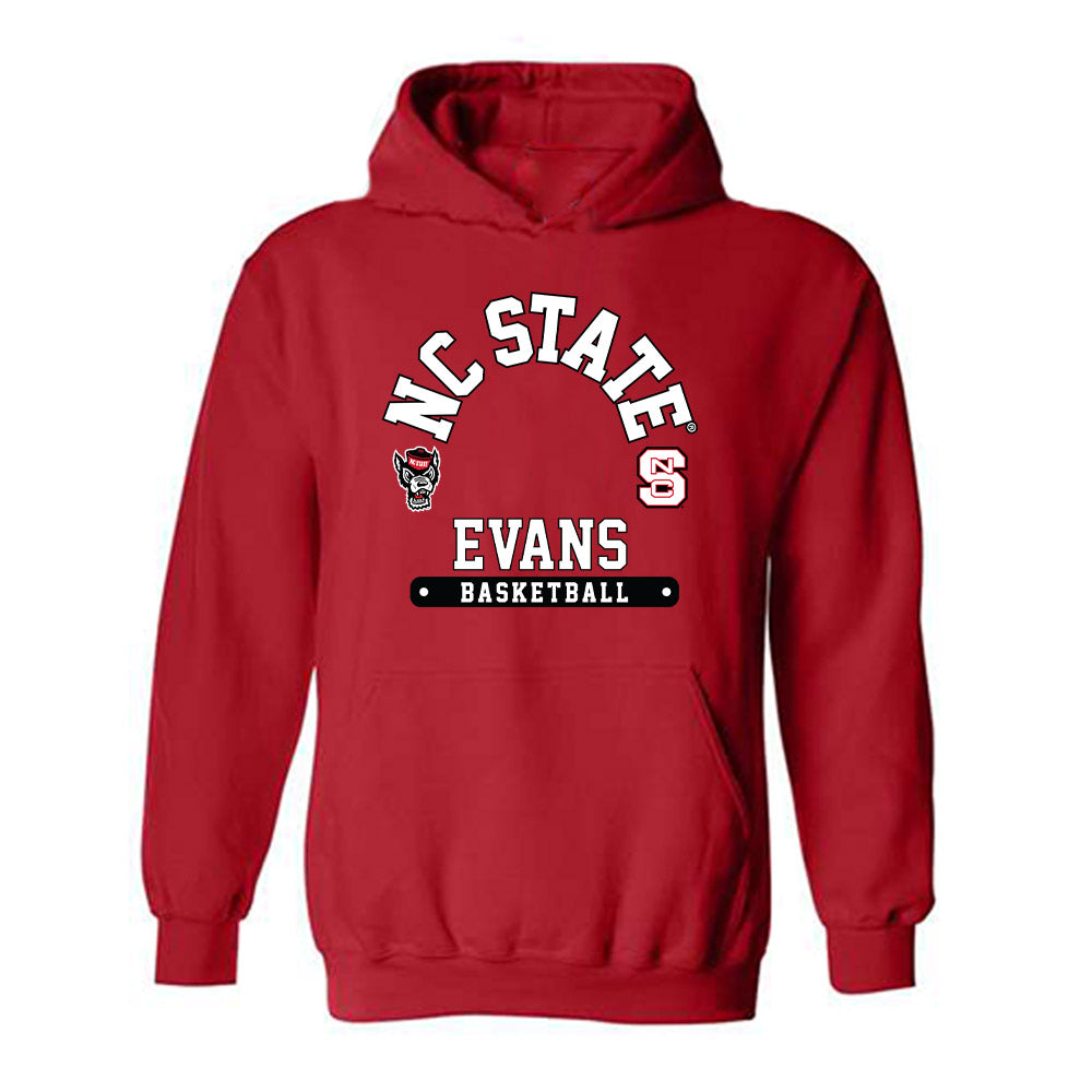 NC State - NCAA Men's Basketball : Kyle Evans - Fashion Shersey Hooded Sweatshirt-0