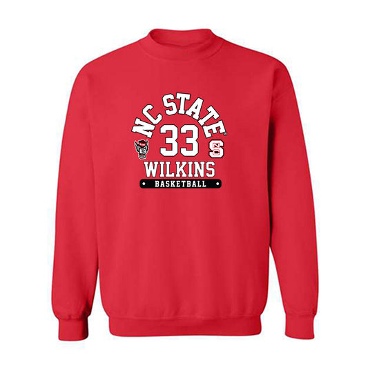 NC State - NCAA Men's Basketball : Zymicah Wilkins - Fashion Shersey Crewneck Sweatshirt-0