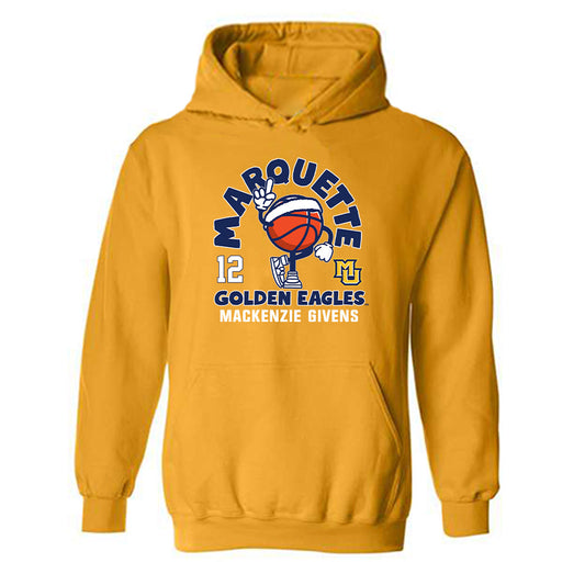 Marquette - NCAA Women's Basketball : Mackenzie Givens - Fashion Shersey Hooded Sweatshirt-0