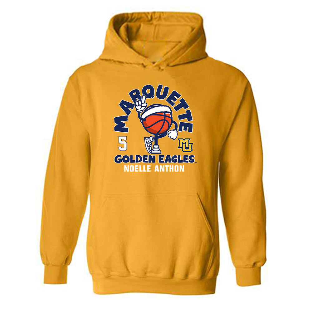 Marquette - NCAA Women's Basketball : Noelle Anthon - Fashion Shersey Hooded Sweatshirt-0